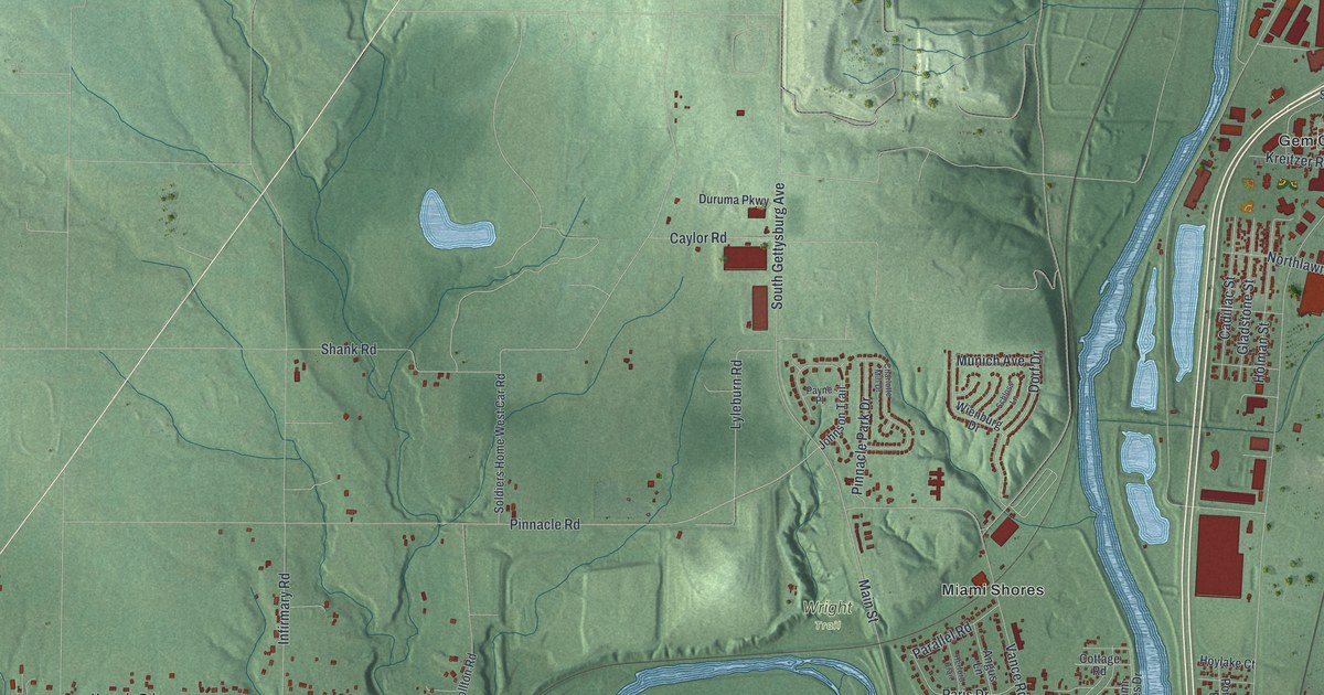 Map of Moraine, Ohio in 2026