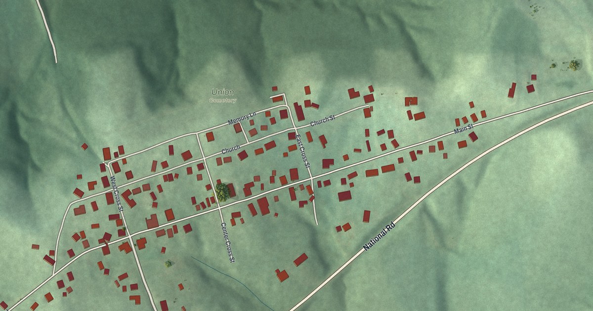 Map of Morristown, Ohio in 2026