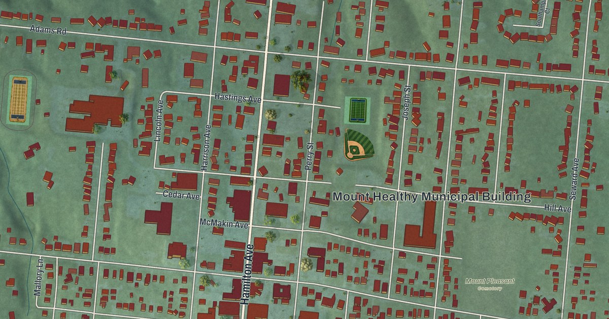 Map of Mount Healthy, Ohio in 2026