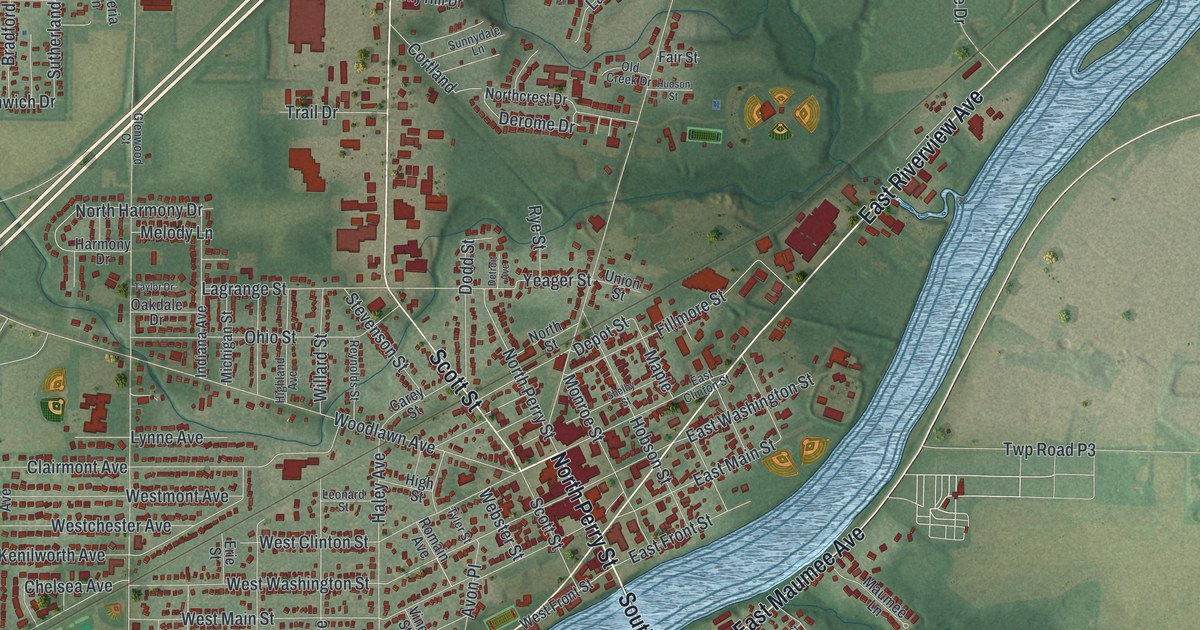 Map of Napoleon, Ohio in 2026