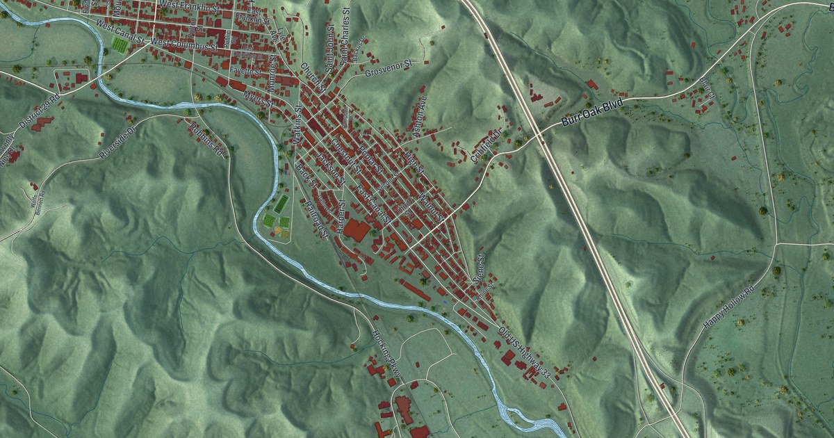 Map of Nelsonville, Ohio in 2026