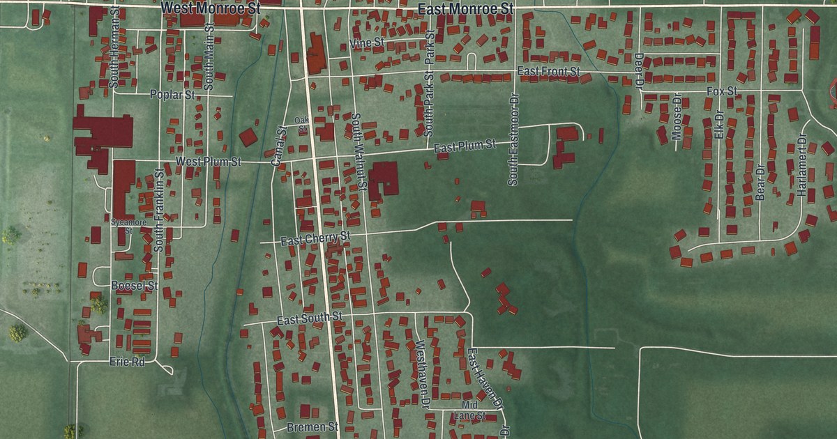 Map of New Bremen, Ohio in 2026