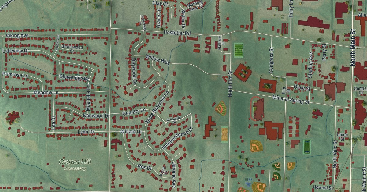 Map of Orrville, Ohio in 2026