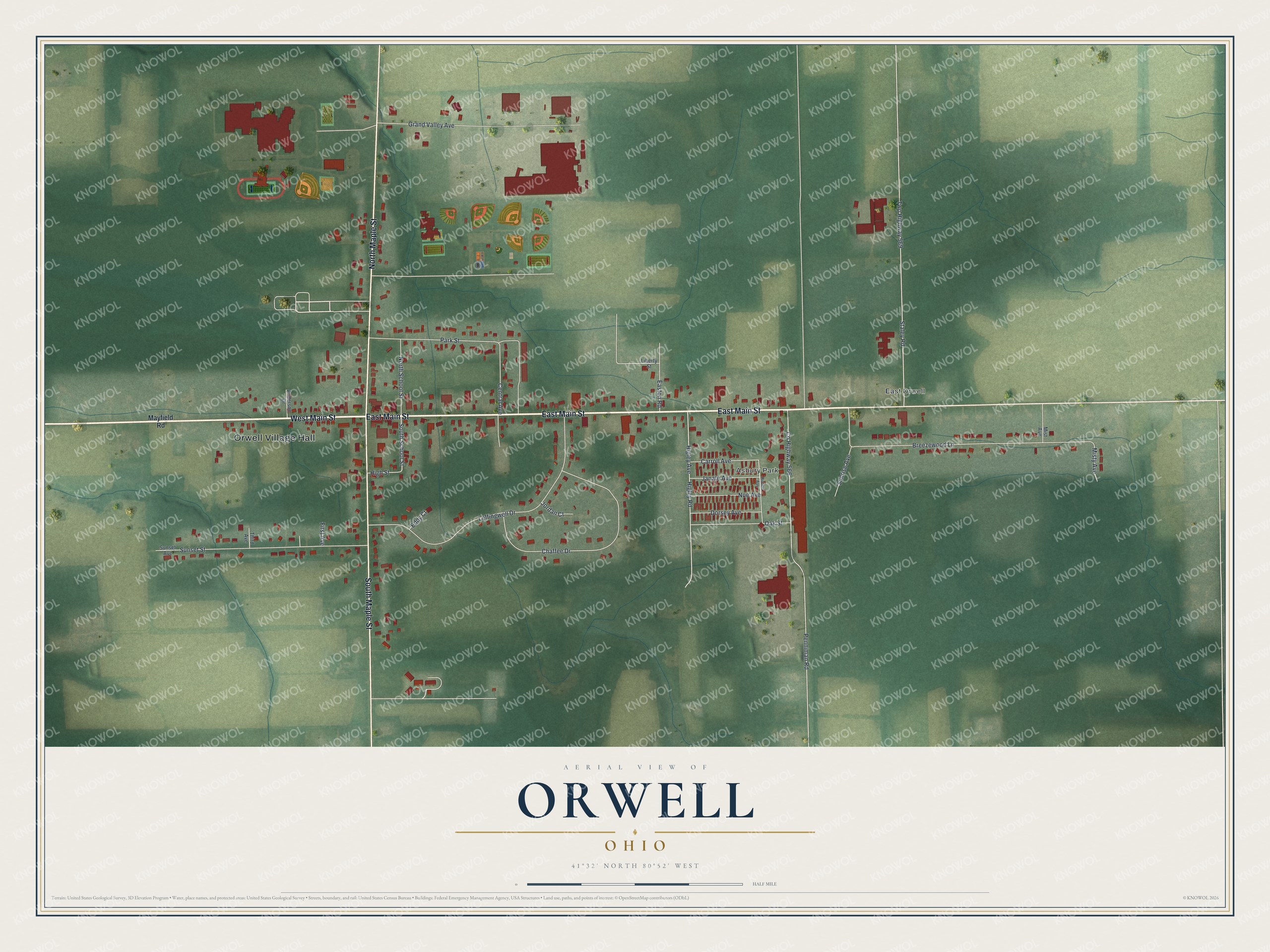 Watermarked full-map preview of Orwell, Ohio