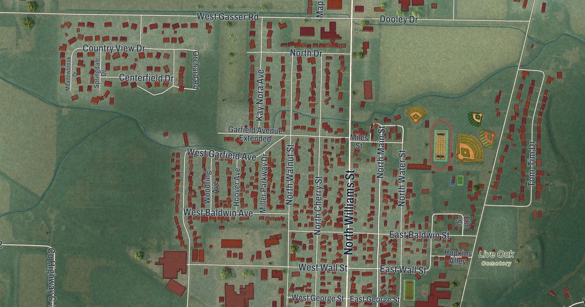 Map of Paulding, Ohio in 2026