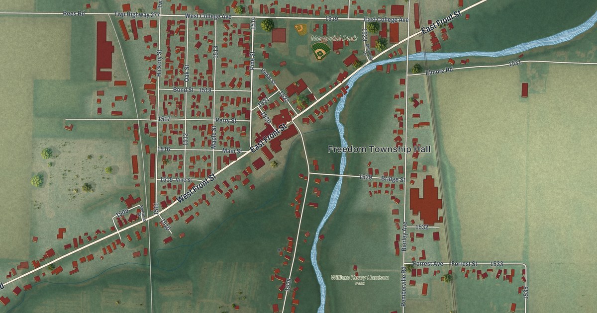 Map of Pemberville, Ohio in 2026