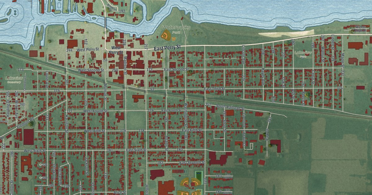Map of Port Clinton, Ohio in 2026