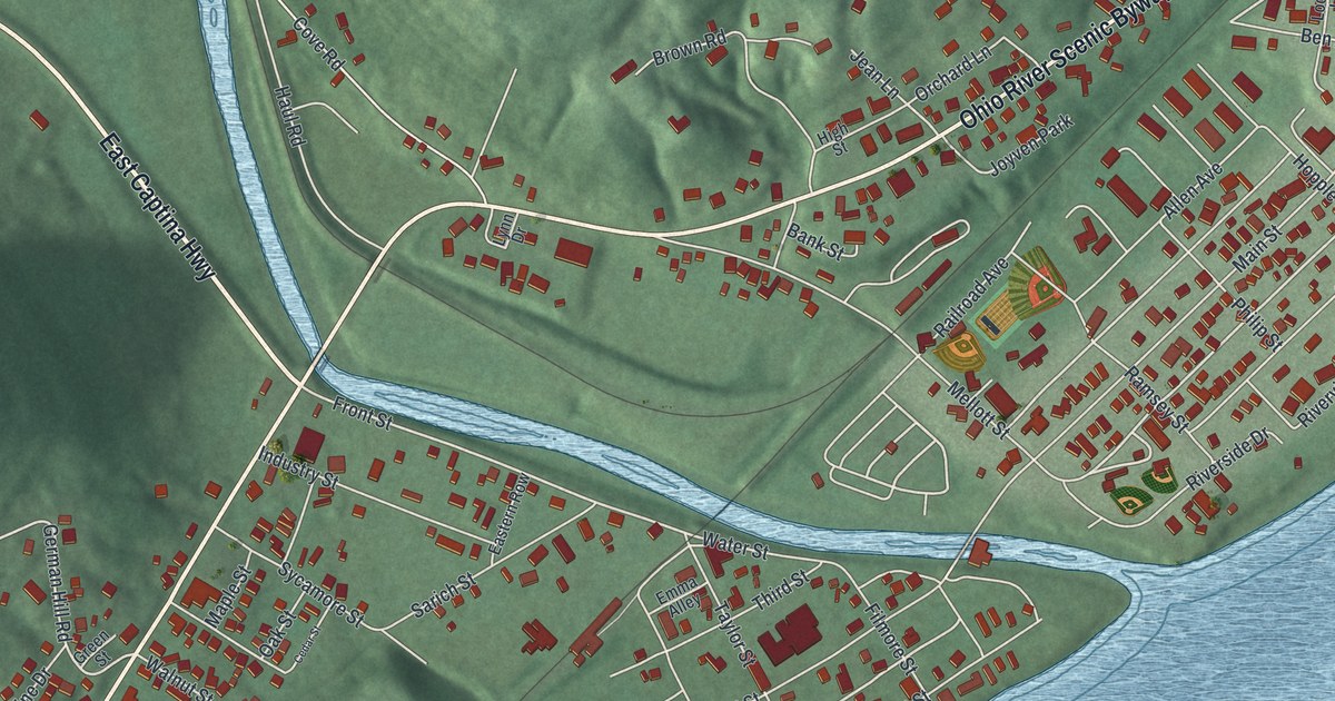 Map of Powhatan Point, Ohio in 2026