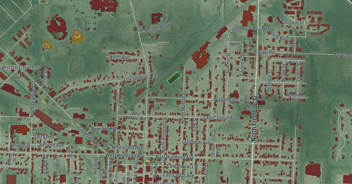 Map of Ravenna, Ohio in 2026