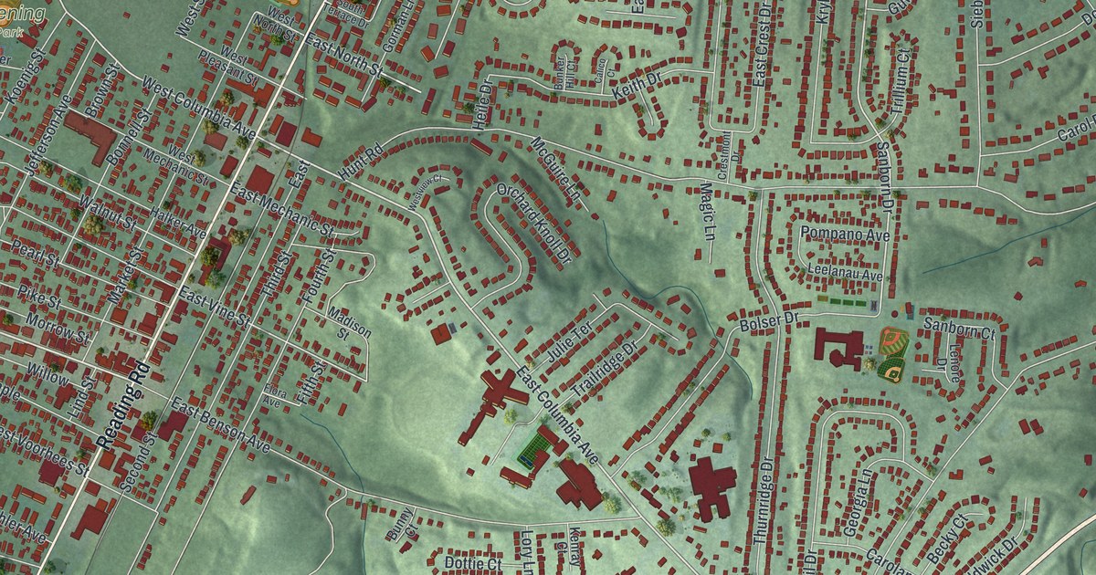 Map of Reading, Ohio in 2026