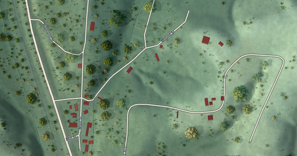 Map of Rendville, Ohio in 2026