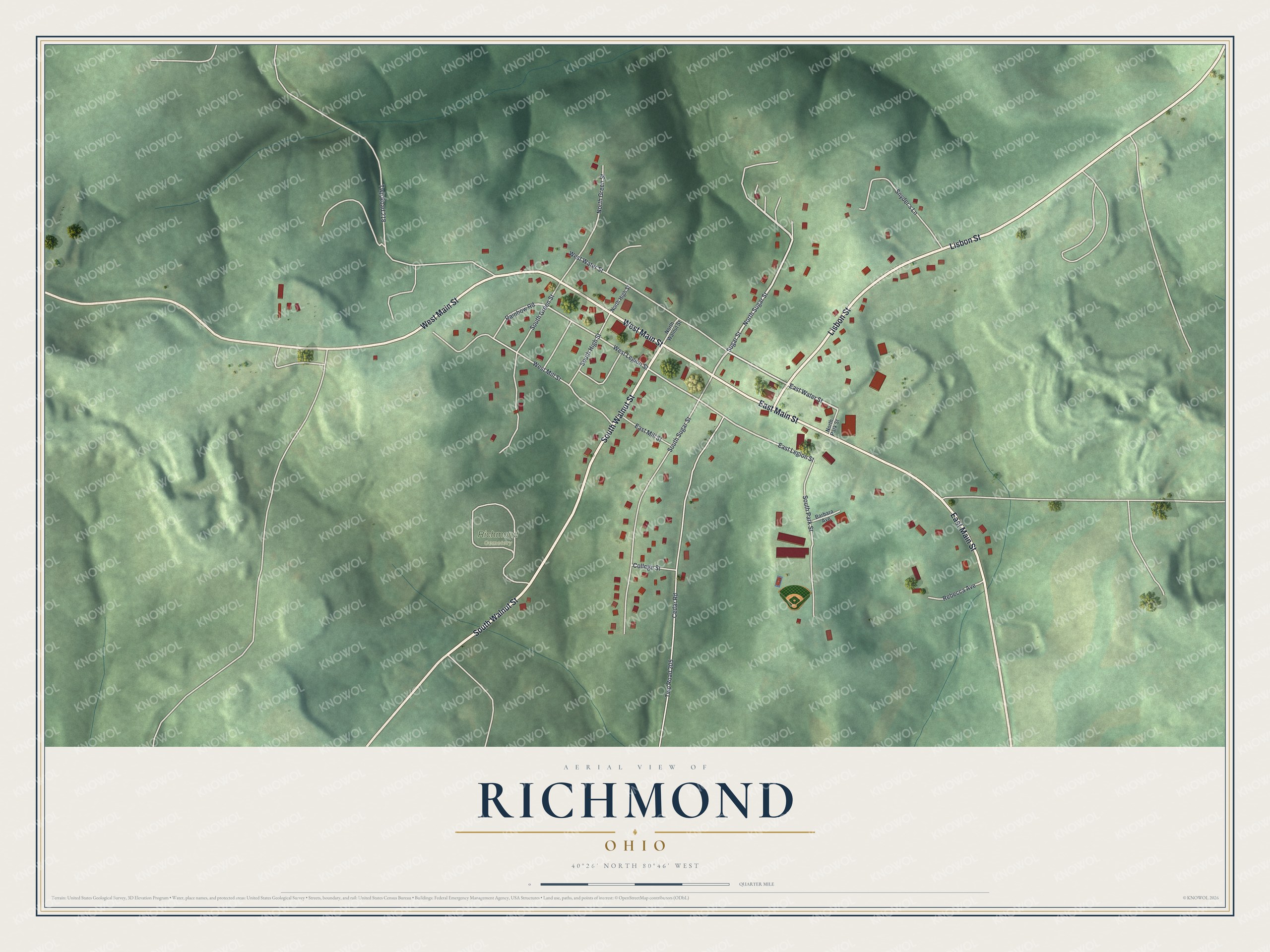 Watermarked full-map preview of Richmond, Ohio