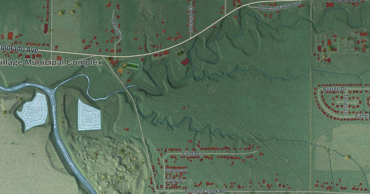 Map of Sheffield, Ohio in 2026