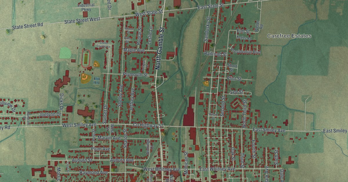 Map of Shelby, Ohio in 2026