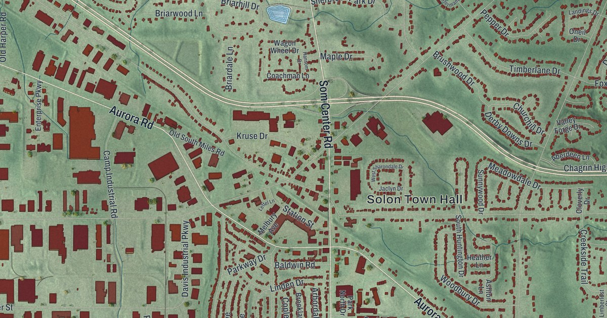 Map of Solon, Ohio in 2026