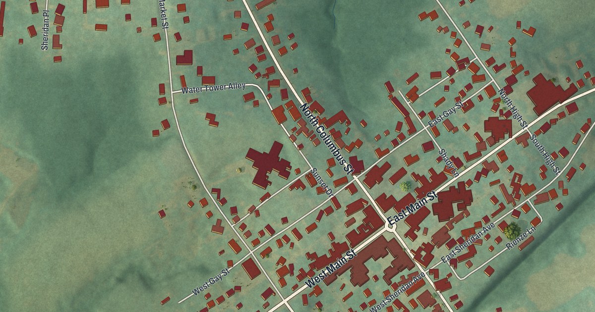 Map of Somerset, Ohio in 2026
