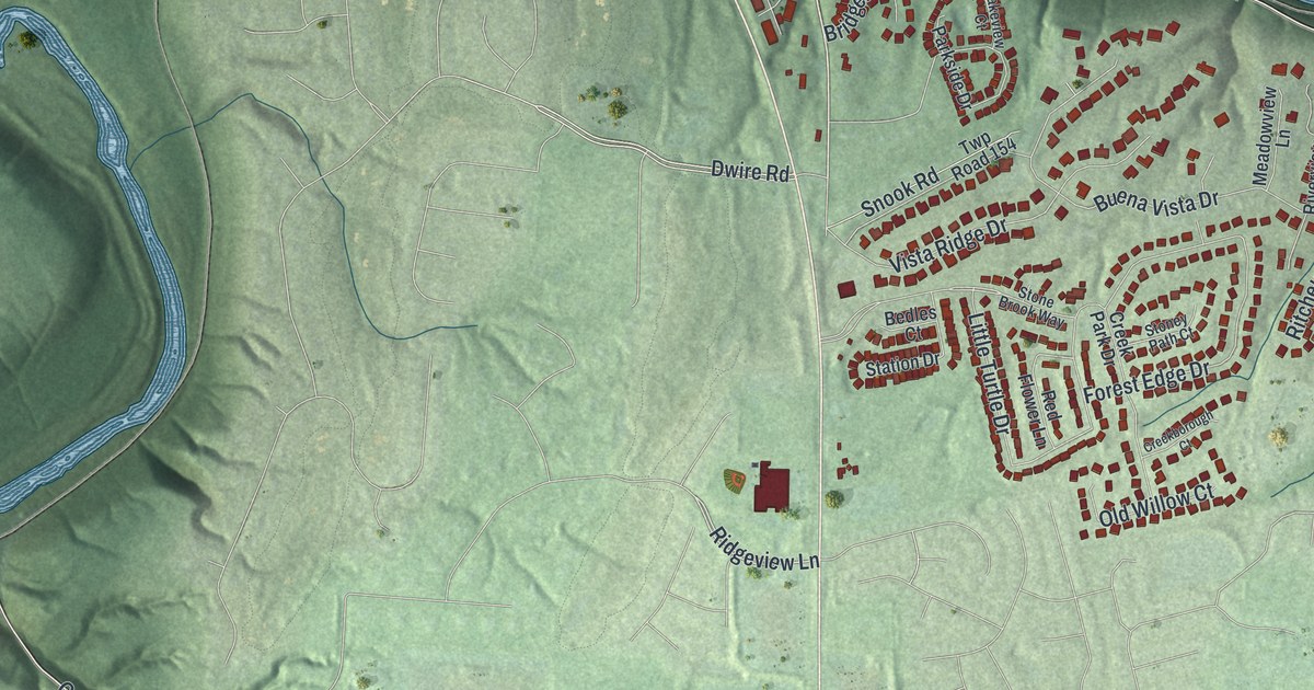 Map of South Lebanon, Ohio in 2026