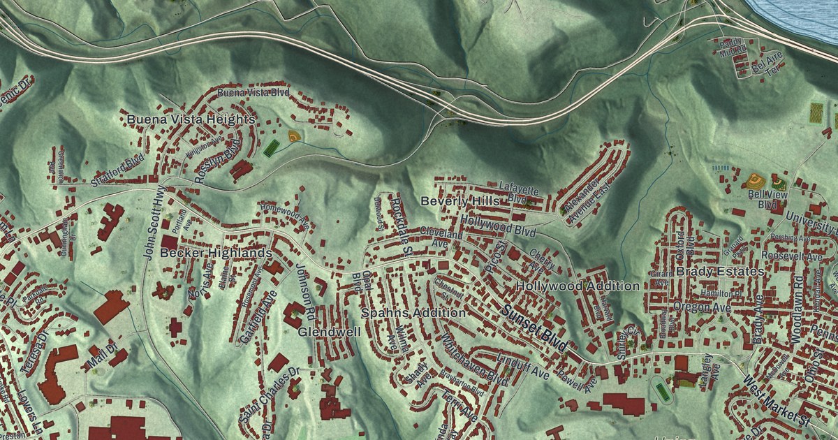 Map of Steubenville, Ohio in 2026