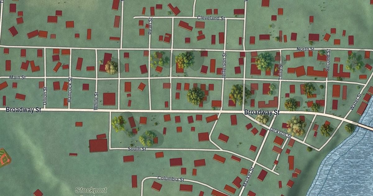 Map of Stockport, Ohio in 2026