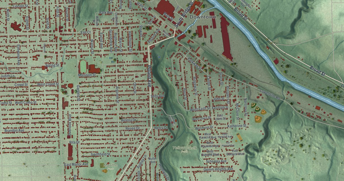Map of Struthers, Ohio in 2026