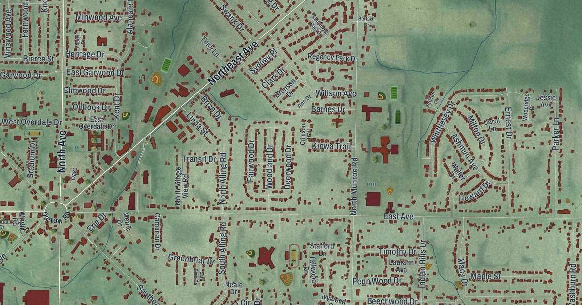 Map of Tallmadge, Ohio in 2026