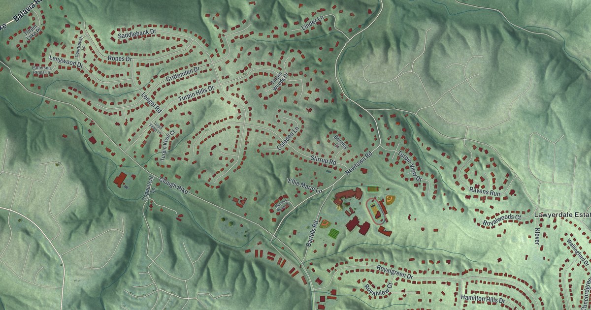 Map of Turpin Hills, Ohio in 2026