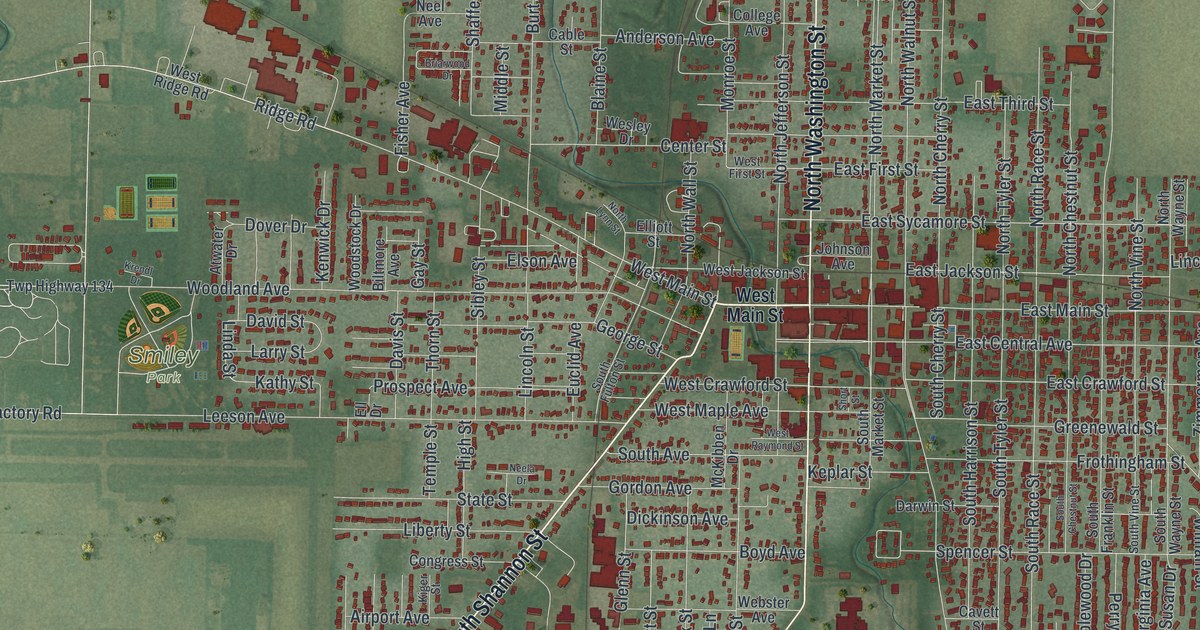 Map of Van Wert, Ohio in 2026