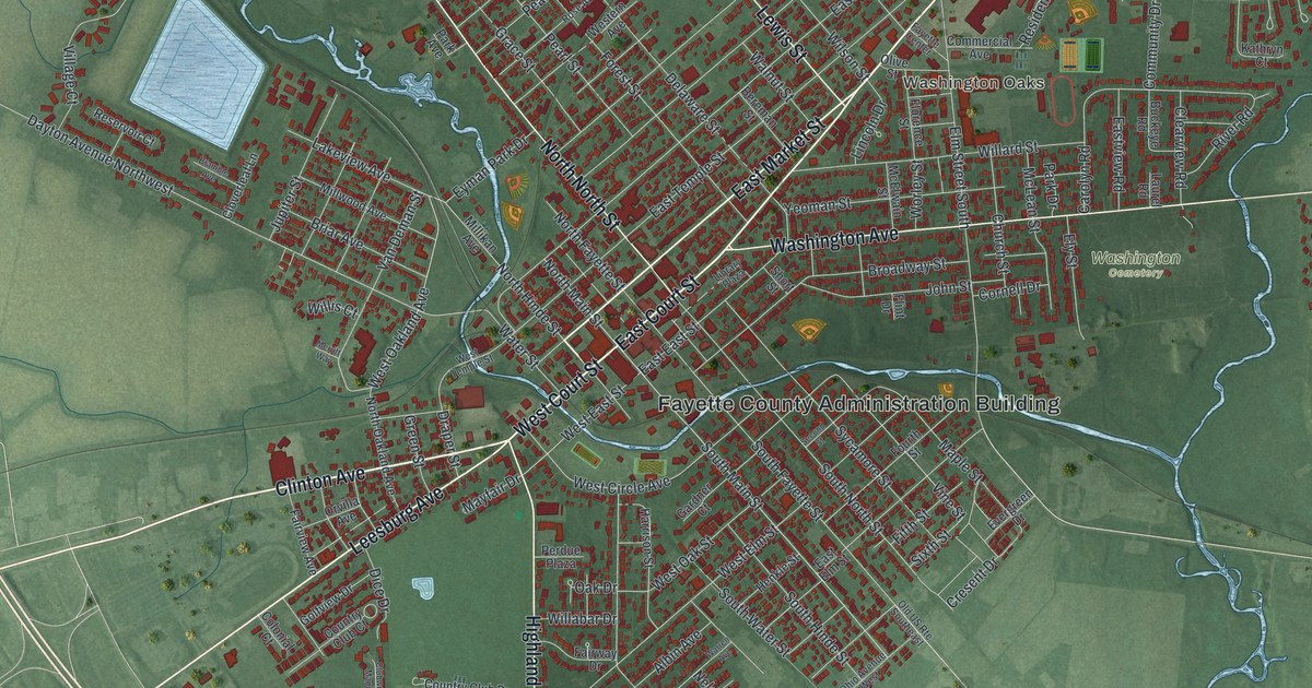 Map of Washington Court House, Ohio in 2026