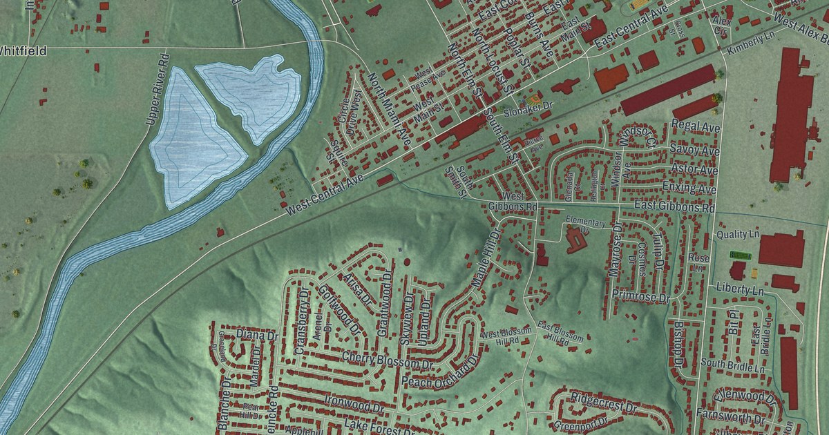 Map of West Carrollton, Ohio in 2026