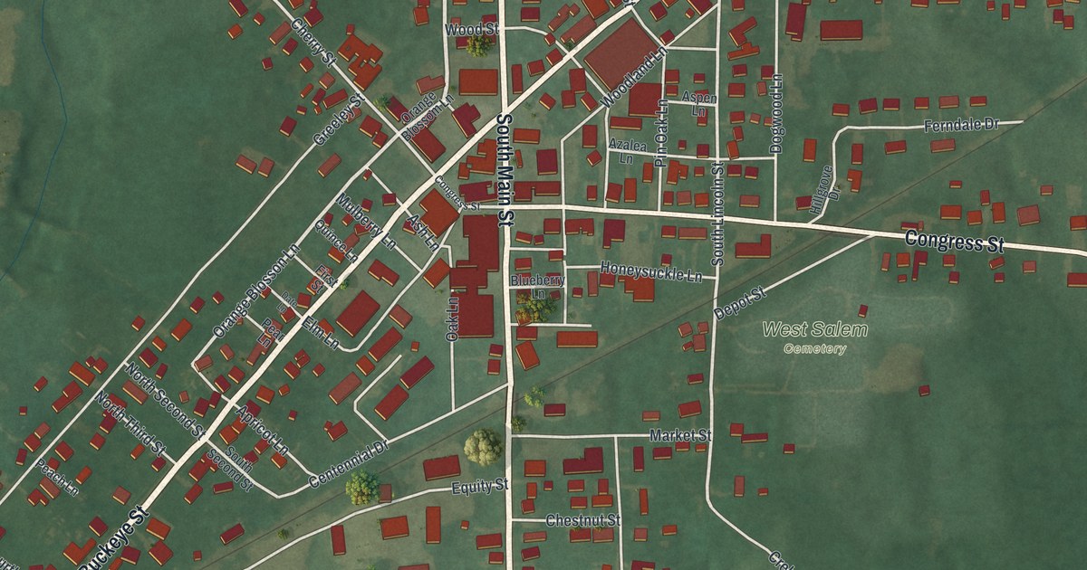 Map of West Salem, Ohio in 2026