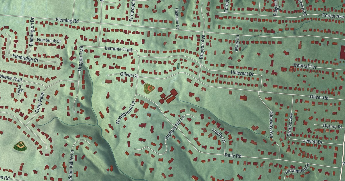 Map of Wyoming, Ohio in 2026