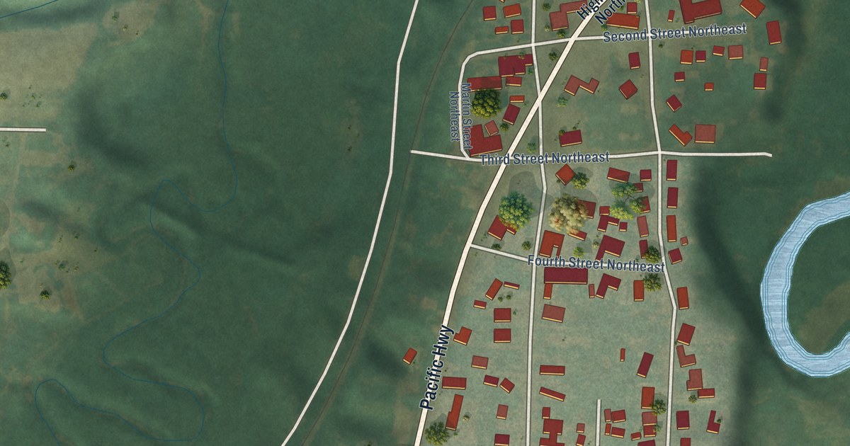 Map of Aurora, Oregon in 2026