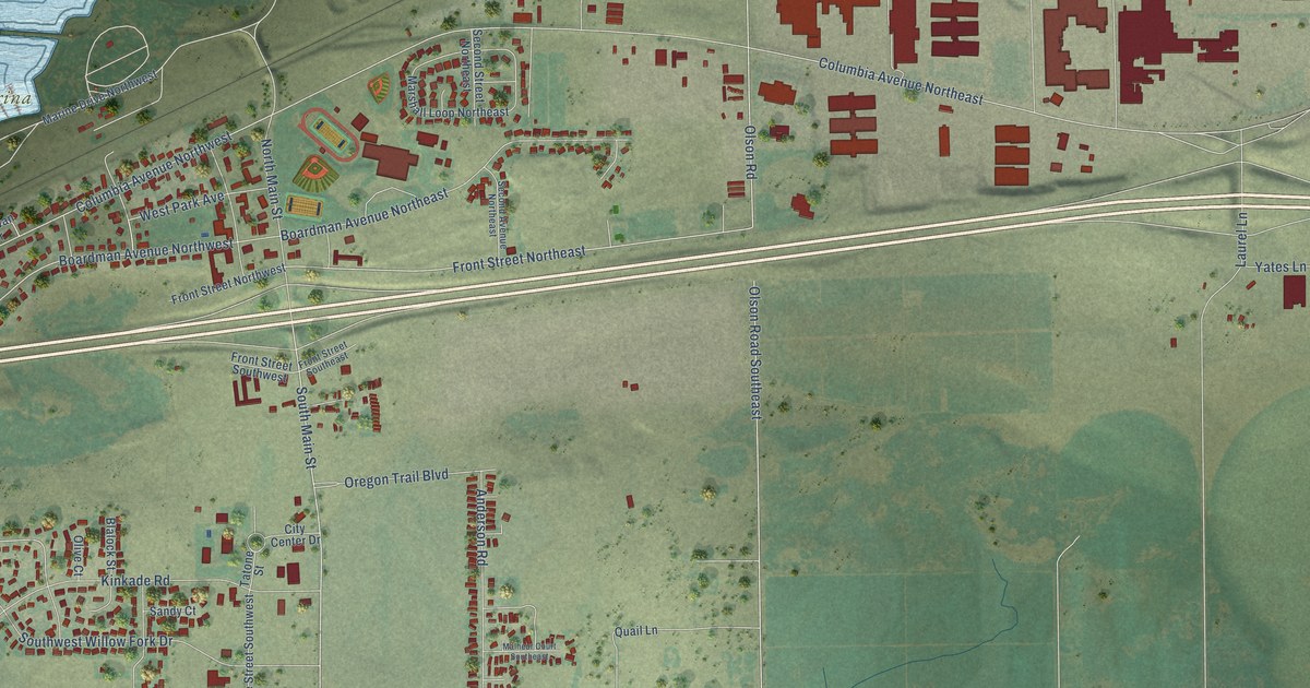 Map of Boardman, Oregon in 2026