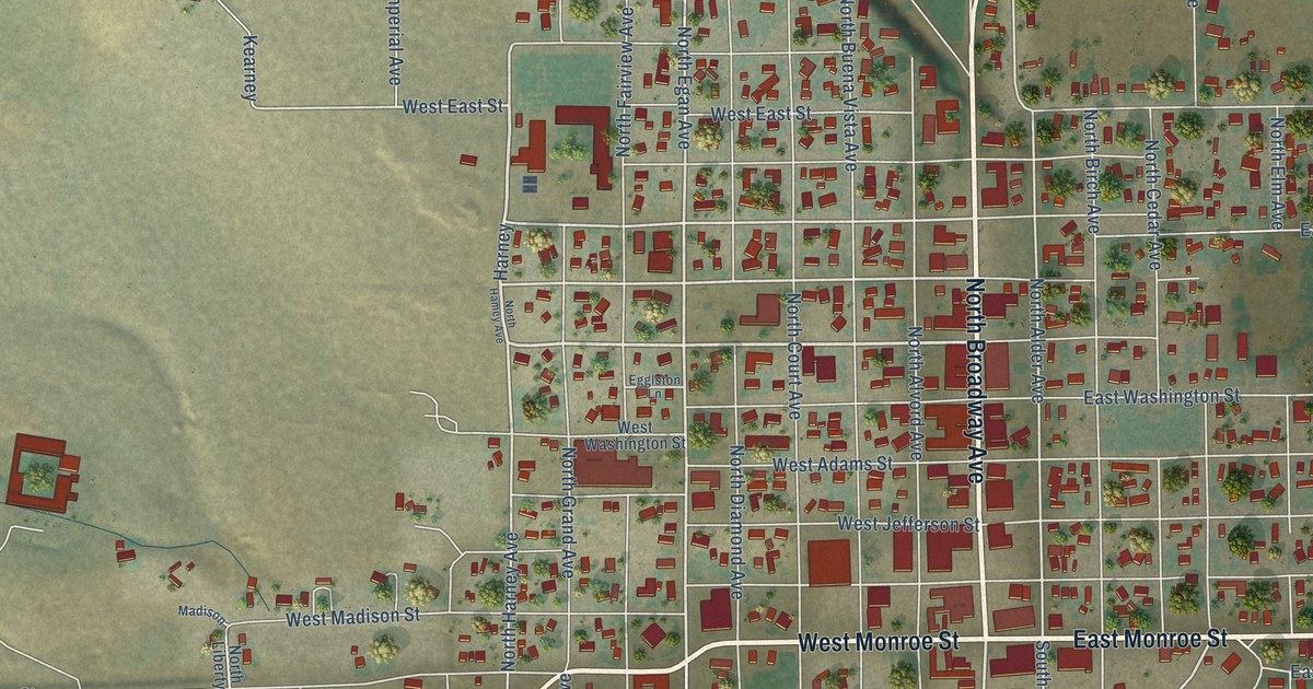 Map of Burns, Oregon in 2026