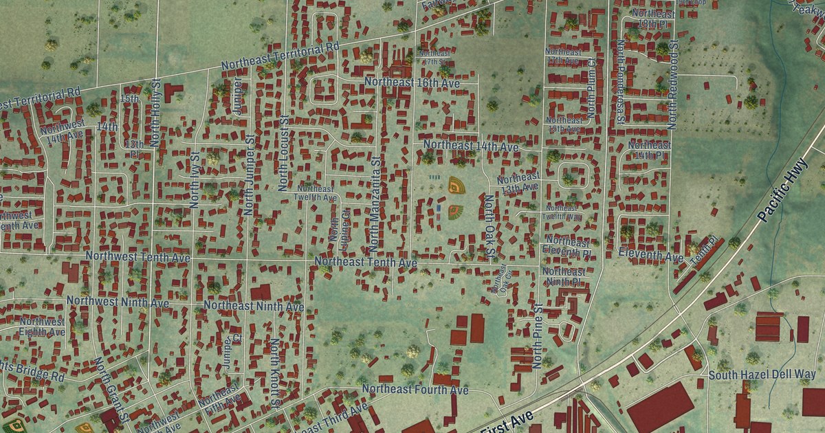 Map of Canby, Oregon in 2026