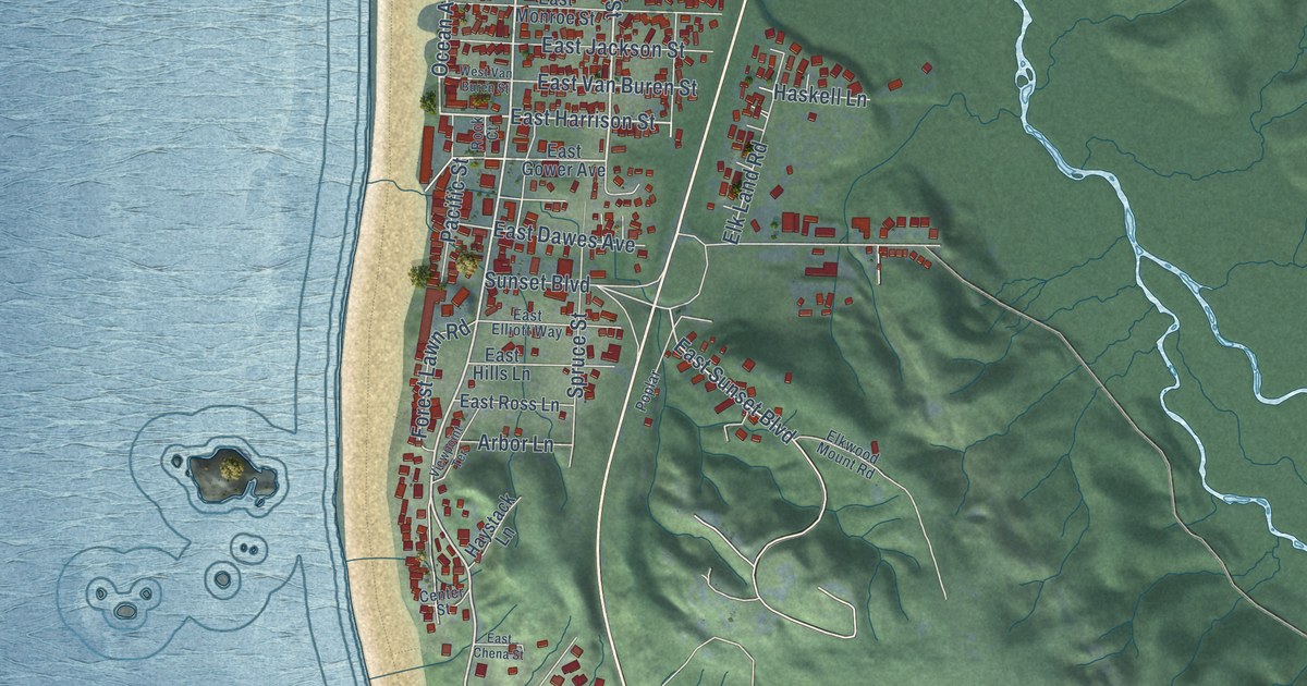 Map of Cannon Beach, Oregon in 2026