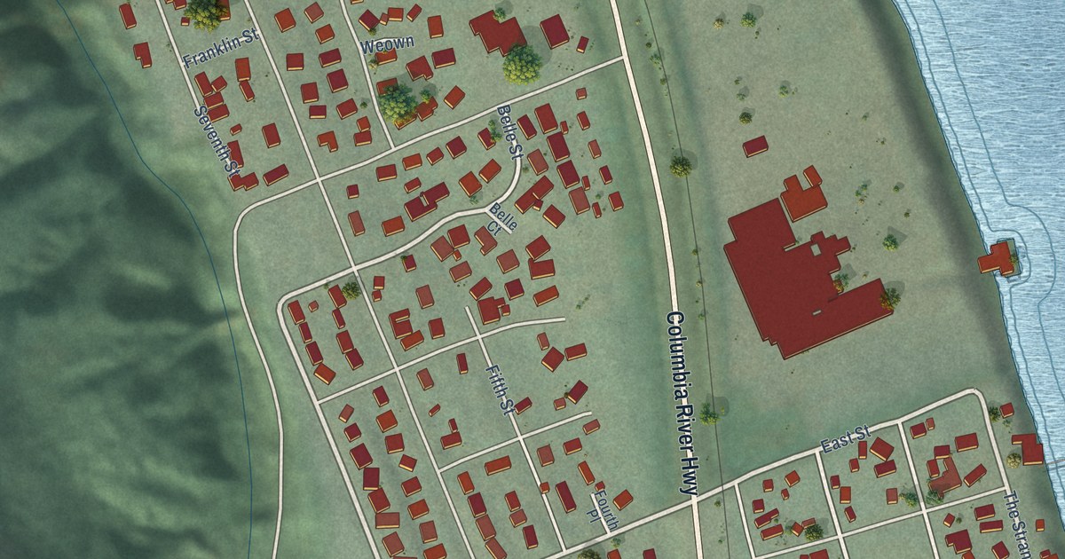 Map of Columbia City, Oregon in 2026