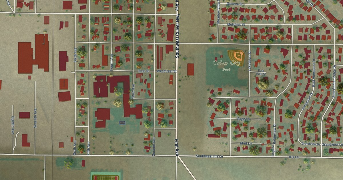 Map of Culver, Oregon in 2026