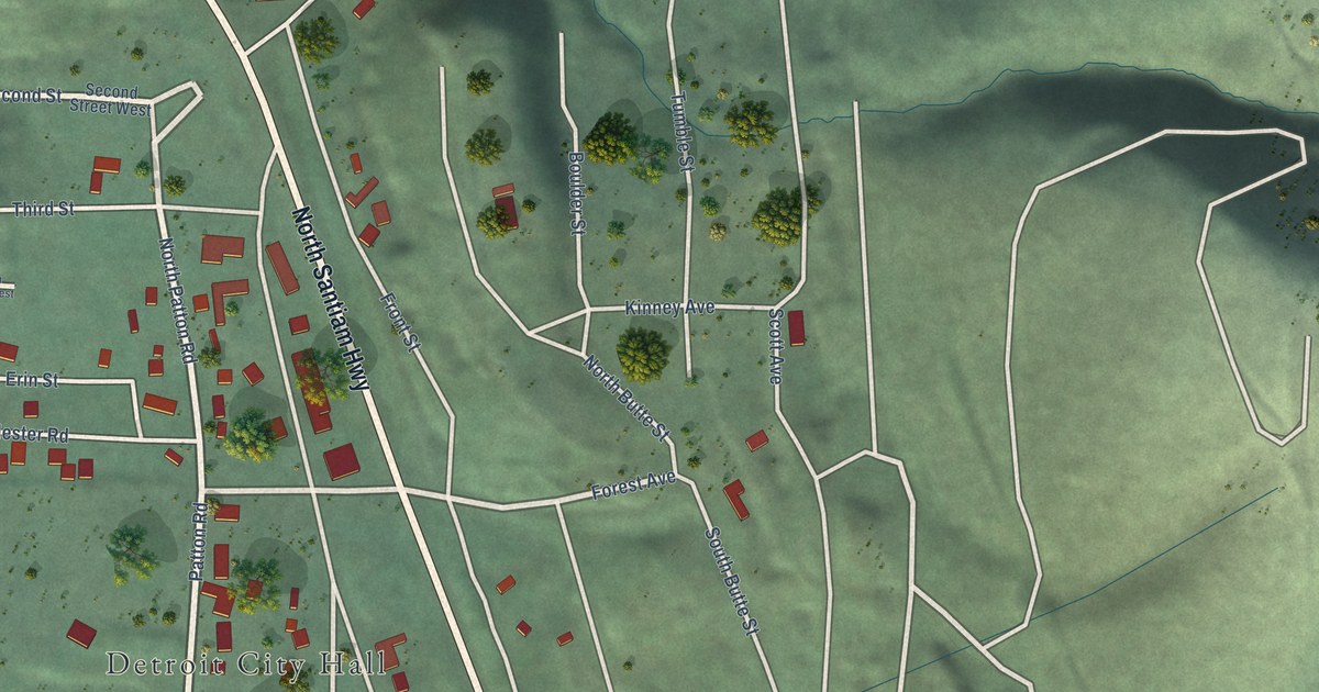 Map of Detroit, Oregon in 2026
