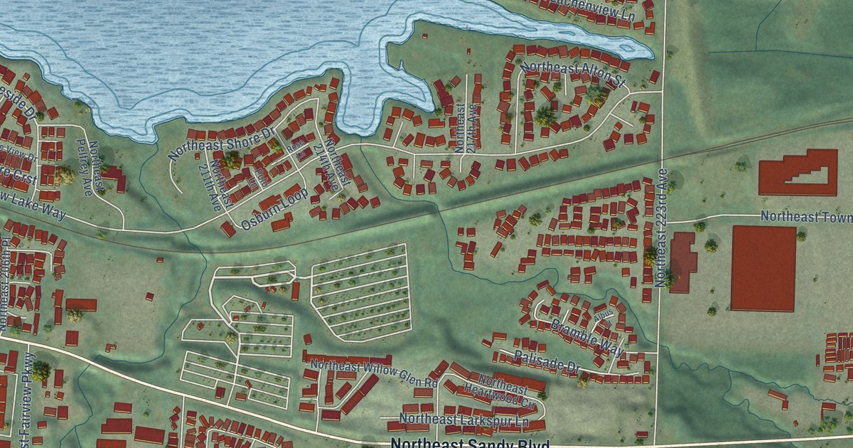 Map of Fairview, Oregon in 2026