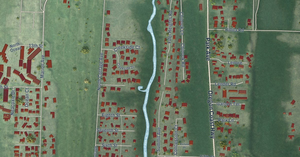 Map of Gearhart, Oregon in 2026