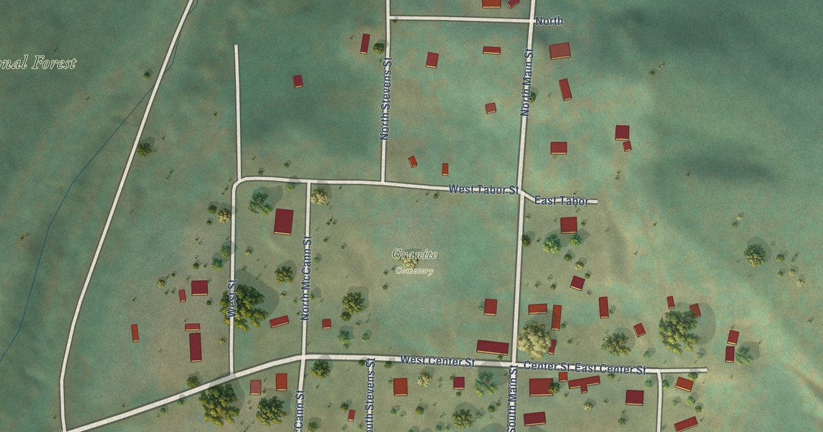 Map of Granite, Oregon in 2026