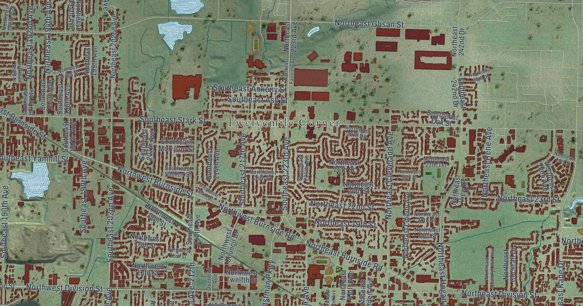 Map of Gresham, Oregon in 2026