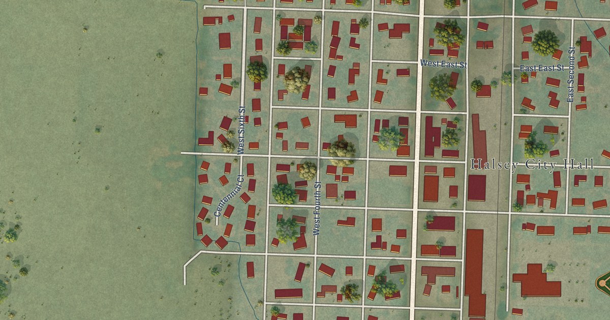 Map of Halsey, Oregon in 2026