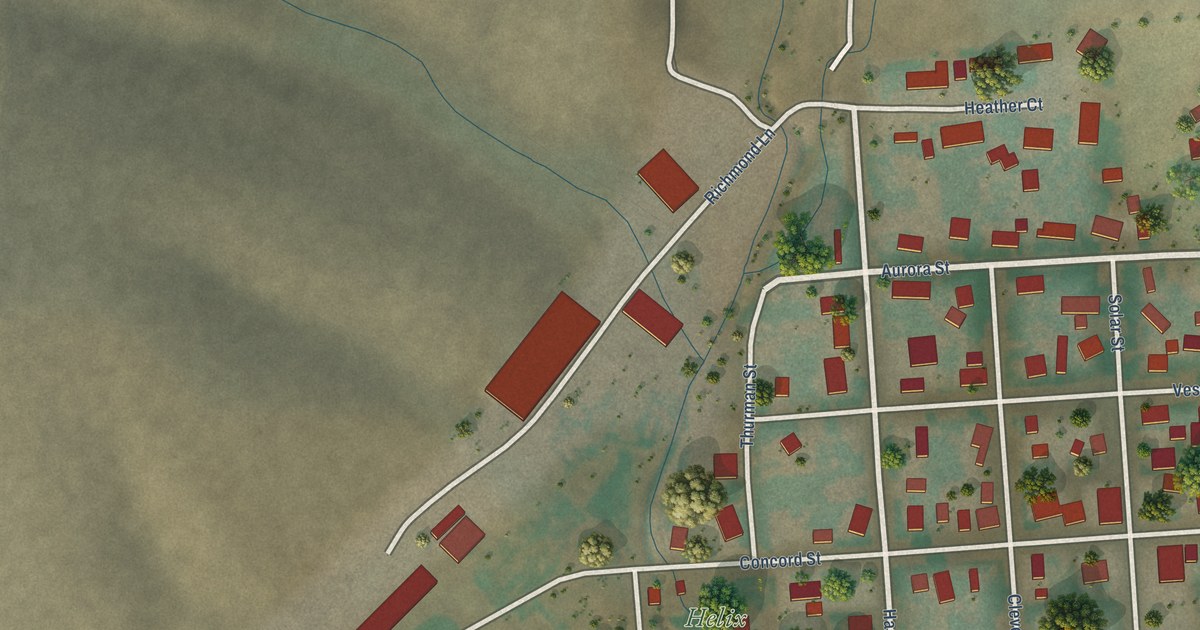 Map of Helix, Oregon in 2026