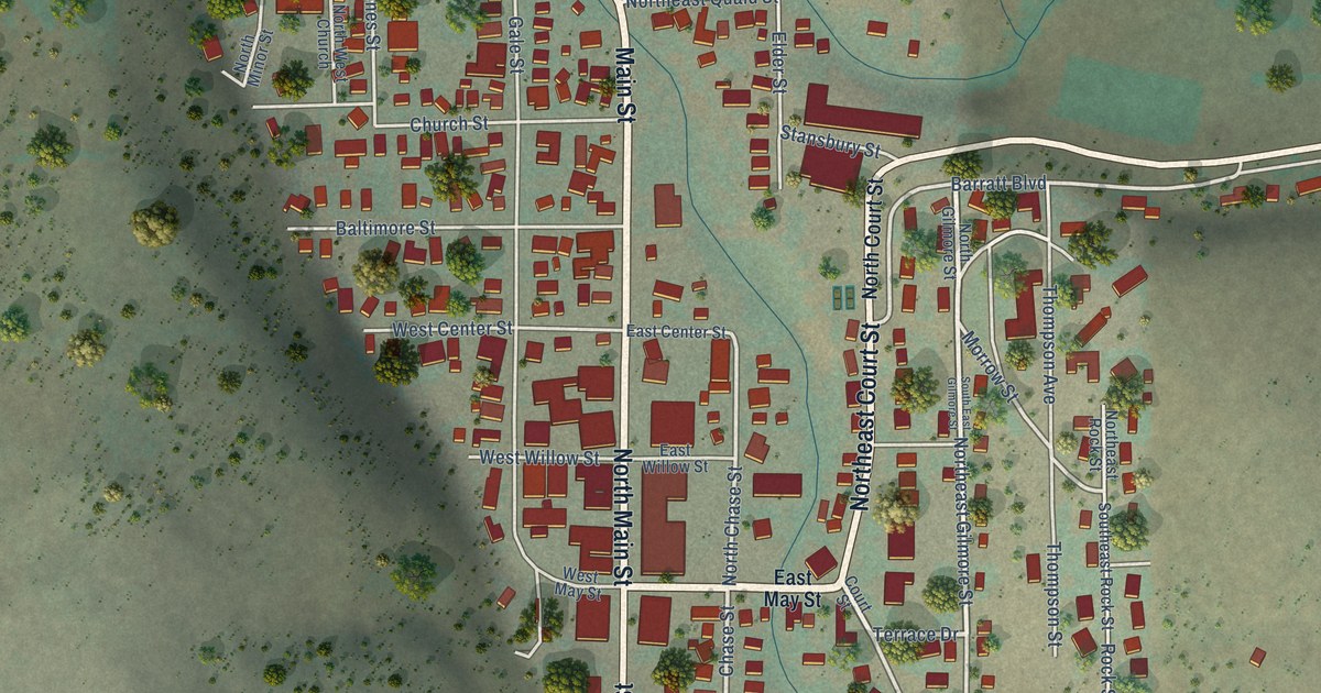 Map of Heppner, Oregon in 2026