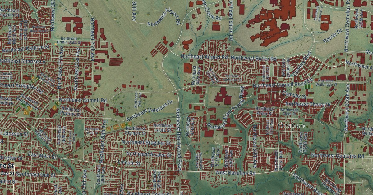 Map of Hillsboro, Oregon in 2026