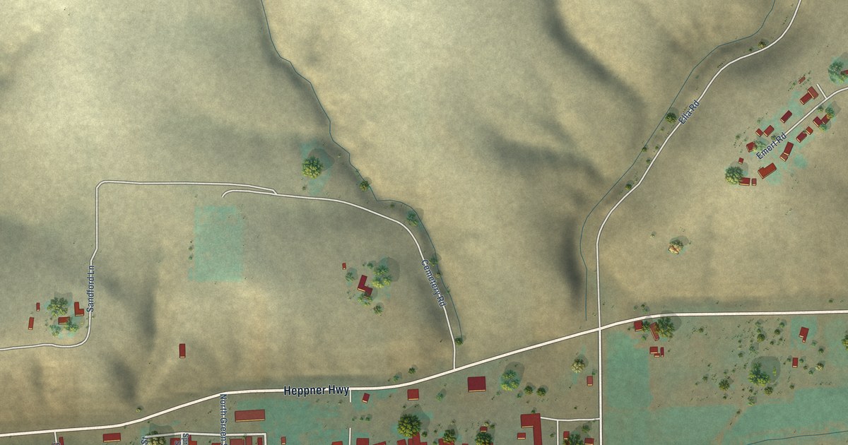 Map of Ione, Oregon in 2026