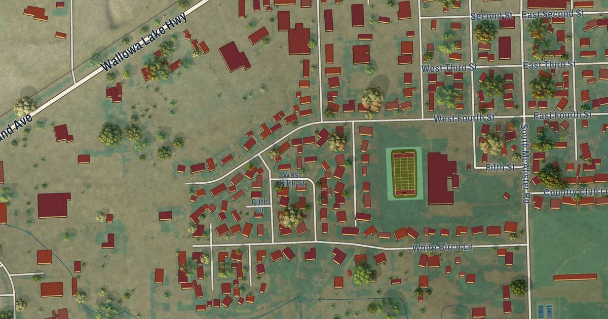 Map of Island City, Oregon in 2026