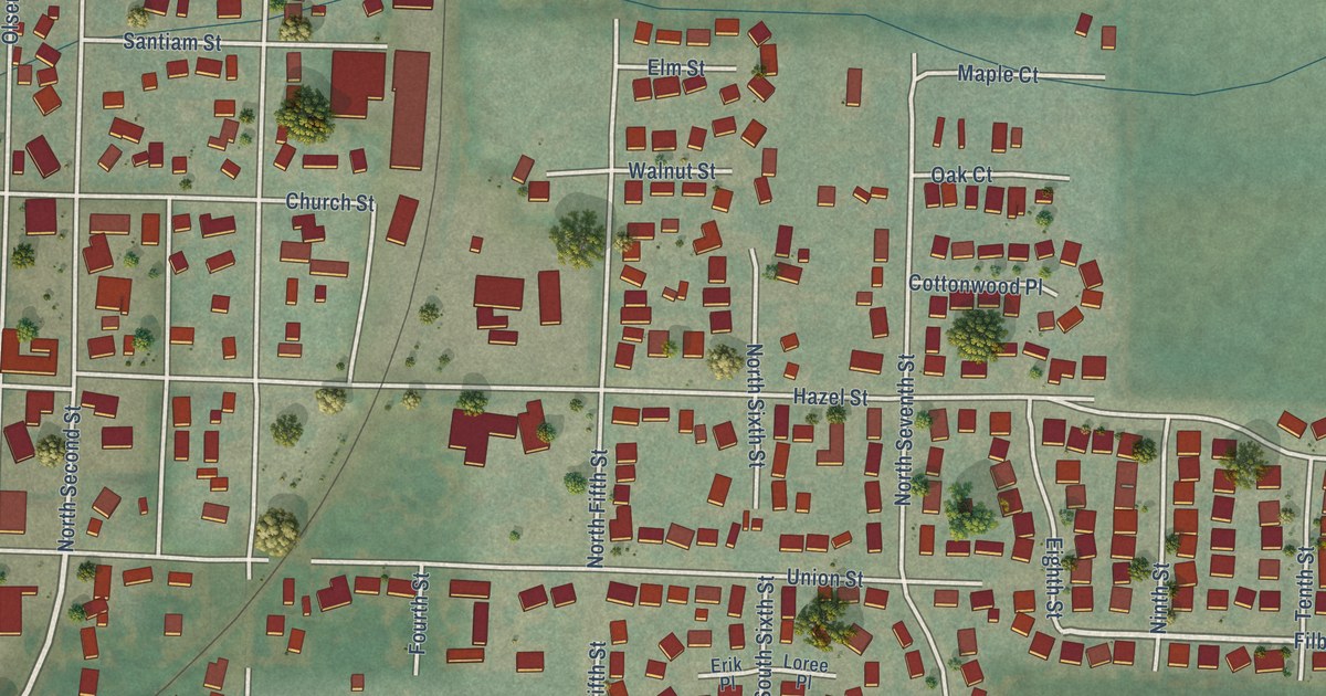 Map of Jefferson, Oregon in 2026